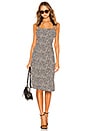 view 2 of 5 Square Neck Midi Dress in Little Leaves