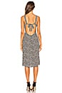 view 4 of 5 Square Neck Midi Dress in Little Leaves