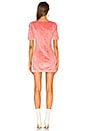 view 3 of 3 VESTIDO PUFF SLEEVE BUTTON UP DRESS in Rusty Pink