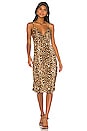 view 1 of 3 VESTIDO MIDI LUNETTA in Leopard