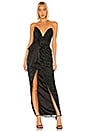 LPA Julieanne Gown in Emerald & Black | REVOLVE