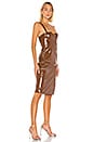 view 2 of 3 Ophelia Leather Midi Dress in Brown