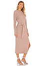 view 2 of 3 Long Sleeve Ribbed Dress in Nude