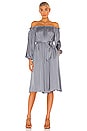 view 1 of 4 Off Shoulder Lounge Dress in Gray Blue