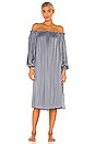 view 2 of 4 Off Shoulder Lounge Dress in Gray Blue