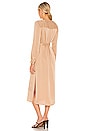 view 3 of 4 Open Neck Button Up Shirt Dress in Champagne Beige