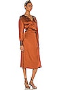 view 2 of 3 Wrap Dress in Cherry Brown