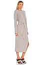 view 2 of 3 Long Sleeve Ribbed Dress in Heather Grey