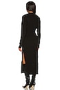 view 3 of 3 Long Sleeve Ribbed Dress in Black