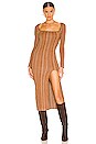 view 1 of 4 Boone Midi Knit Dress in Bronze