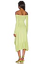 view 3 of 4 Aarika Off Shoulder Midi Dress in Lime