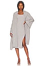 view 1 of 4 Salmah Dress with Detachable Shawl in Heather Grey