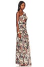 view 2 of 3 Adrianne Ruched Maxi Dress in Multi Abstract