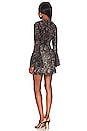 view 3 of 4 Odette Velvet Burnout Mini Dress in Black & Cream