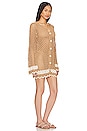 view 2 of 3 Lanita Crochet Mini Dress in Tan & Ivory