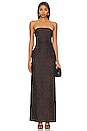 view 1 of 3 Amara Maxi Dress in Brown & Black