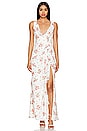 view 1 of 4 Liv Draped Maxi Dress in Cream & Clay Floral