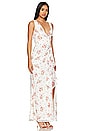 view 2 of 4 Liv Draped Maxi Dress in Cream & Clay Floral