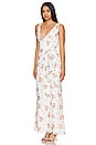 view 3 of 4 Liv Draped Maxi Dress in Cream & Clay Floral