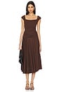 view 1 of 3 Kyra Midi Dress in Chocolate Brown