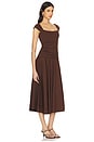 view 2 of 3 Kyra Midi Dress in Chocolate Brown