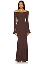 view 1 of 3 VESTIDO LAINEY in Chocolate Brown