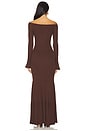 view 3 of 3 Lainey Maxi Knit Dress in Chocolate Brown