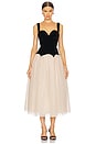 view 1 of 3 Estella Midi Dress in Black & Tan