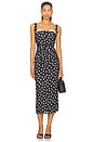 view 1 of 3 Carla Midi Dress in Black And Cream Dot