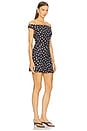 view 2 of 3 Claire Mini Dress in Black And Cream Dot