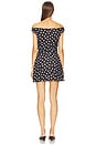view 3 of 3 Claire Mini Dress in Black And Cream Dot