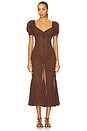 view 1 of 4 Davina Midi Dress in Chocolate Brown