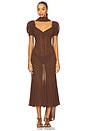 view 2 of 4 Davina Midi Dress in Chocolate Brown