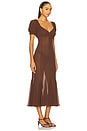 view 3 of 4 Davina Midi Dress in Chocolate Brown