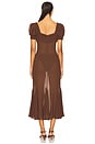 view 4 of 4 Davina Midi Dress in Chocolate Brown