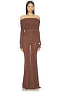 view 1 of 3 Marren Maxi Knit Dress in Chocolate Brown