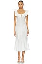 view 1 of 4 Harper Midi Dress in Light Blue White Stripe