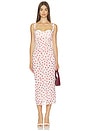 view 1 of 4 Carla Midi Dress in White And Red Dot