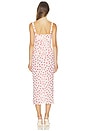 view 3 of 4 Carla Midi Dress in White And Red Dot