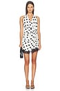 view 1 of 3 VESTIDO AVELINE in Ivory And Black Polka Dot
