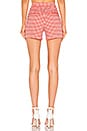 view 3 of 4 Edetta Short in Red Houndstooth