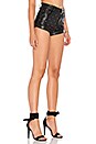 view 2 of 5 Leather Short 227 in Black & Crystal Stud