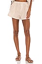 view 1 of 4 Boxer Short in Ivory & Brown Stripe