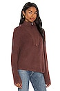view 2 of 4 Lesley Half Zip Sweater in Chocolate Brown