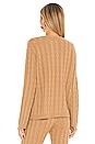 view 3 of 4 Cashmere Cable Knit Crew Sweater in Camel
