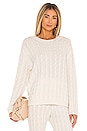 view 1 of 4 Cashmere Cable Knit Crew Sweater in Ivory
