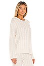 view 2 of 4 Cashmere Cable Knit Crew Sweater in Ivory