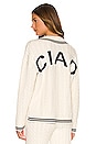 view 1 of 4 Ciao Cable V Neck Sweater in Ivory & Navy