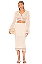 view 4 of 4 Lanita Crochet Micro Cardigan in Ivory & Nude
