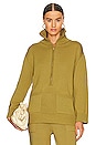 view 2 of 5 Domani Oversized Half Zip Sweater in Chartreuse